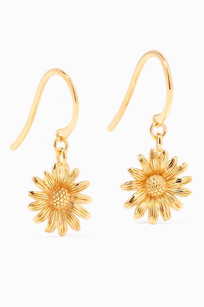 Daisy Earrings in 14kt Yellow Gold Vermeil