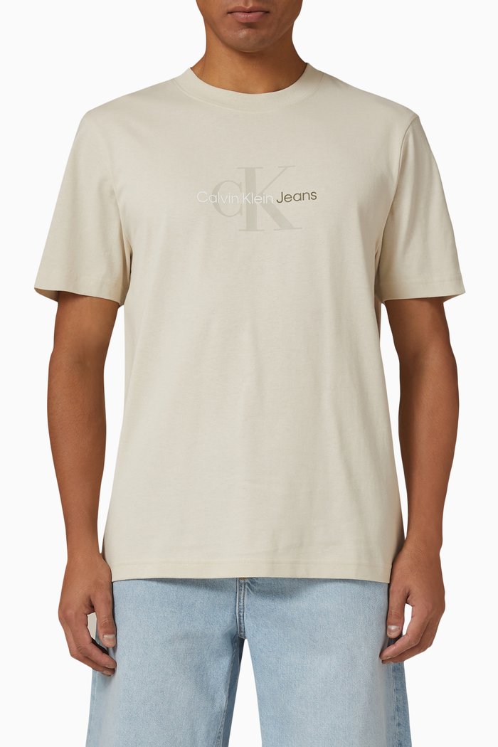 

Natural Washed T-shirt in Cotton Jersey, Neutral