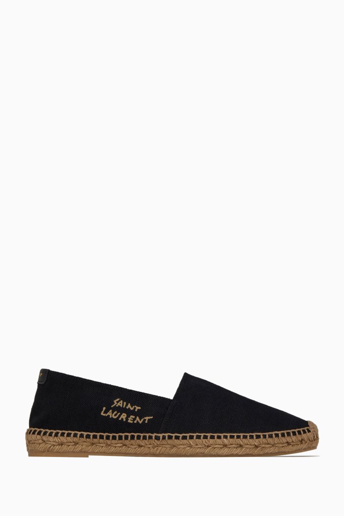 

Logo Embroidered Espadrilles in Canvas, Black