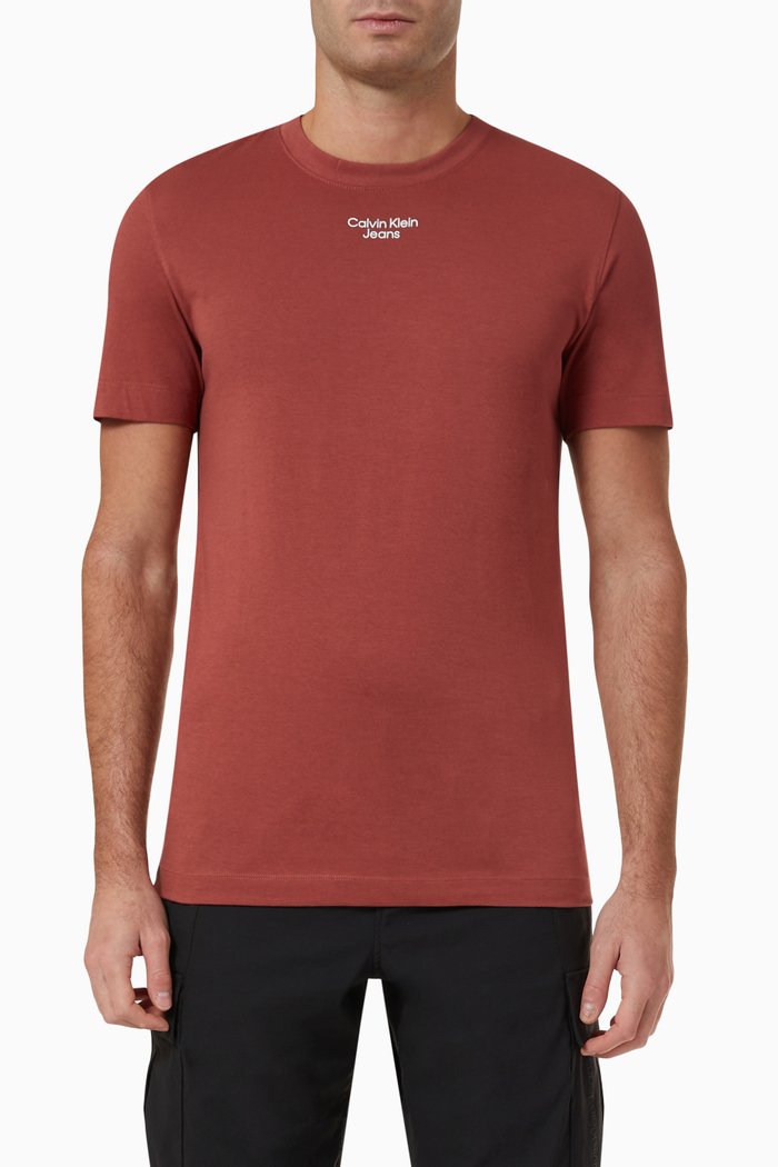 

Slim T-shirt in Organic Cotton, Orange