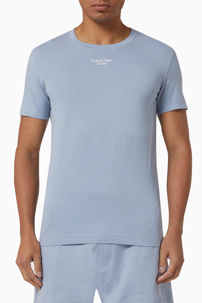 

Slim Fit T-shirt in Organic Cotton Jersey, Grey
