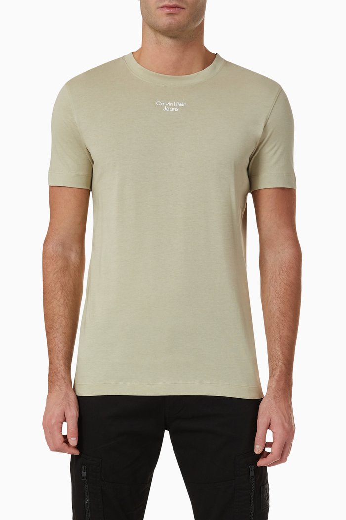 Slim T-shirt in Organic Cotton, Neutral
