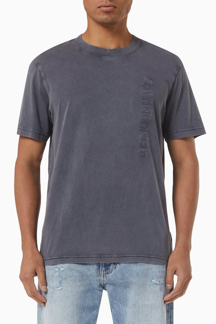 

Relaxed Logo T-shirt in Cotton Jersey, Black