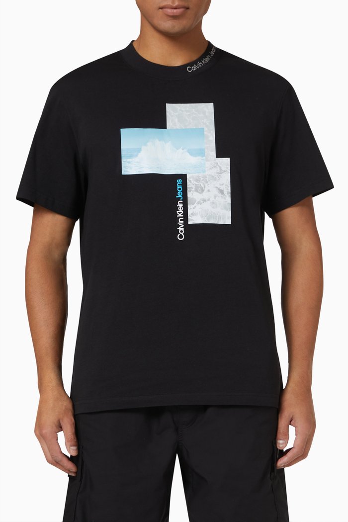 

Splash T-shirt in Cotton, Black
