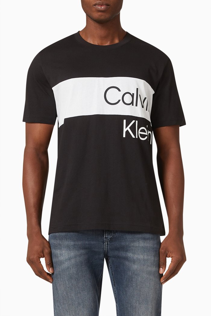 

Institutional Block T-shirt in Cotton Jersey, Black