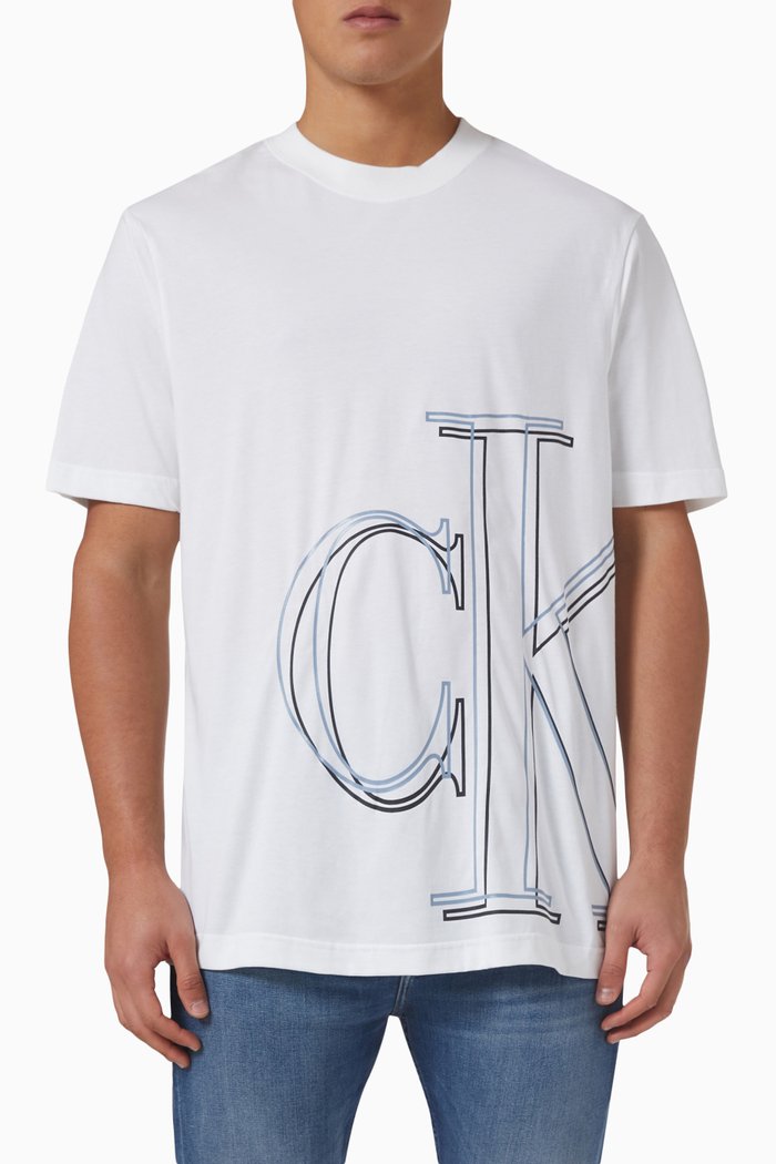 

Monogram T-Shirt in Organic Cotton, White