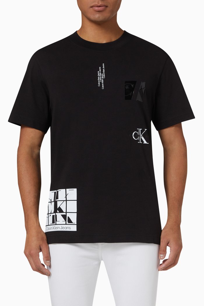 Logo T-shirt in Cotton, Black