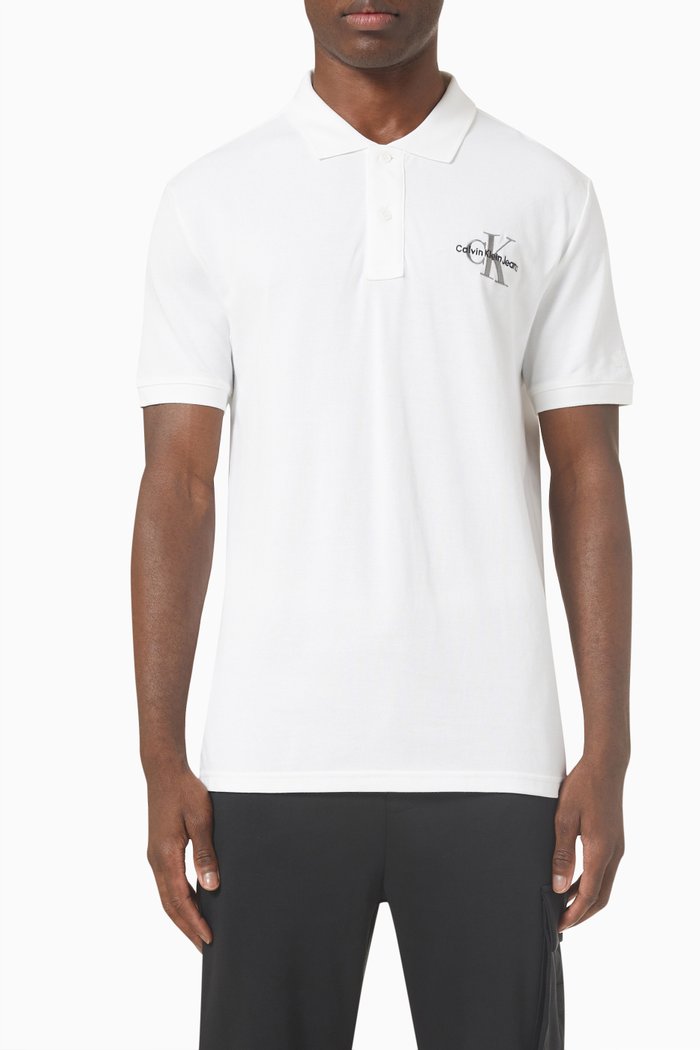 

Monogram Polo Shirt in Cotton, White
