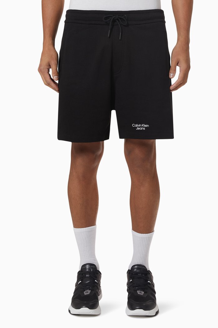 

Relaxed Jogger Shorts in Organic Cotton, Black