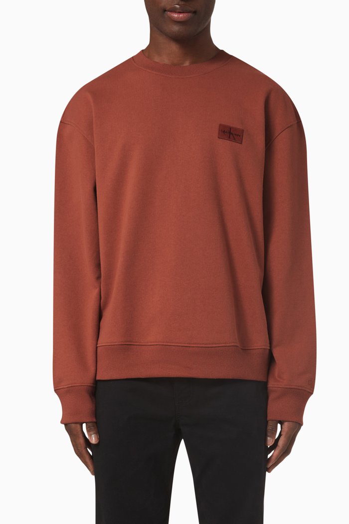 

Relaxed Sweatshirt in Recycled Cotton, Orange