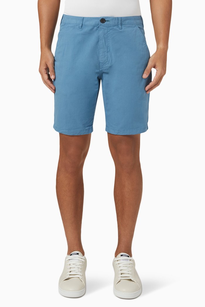

Zebra Logo Shorts in Cotton, Blue