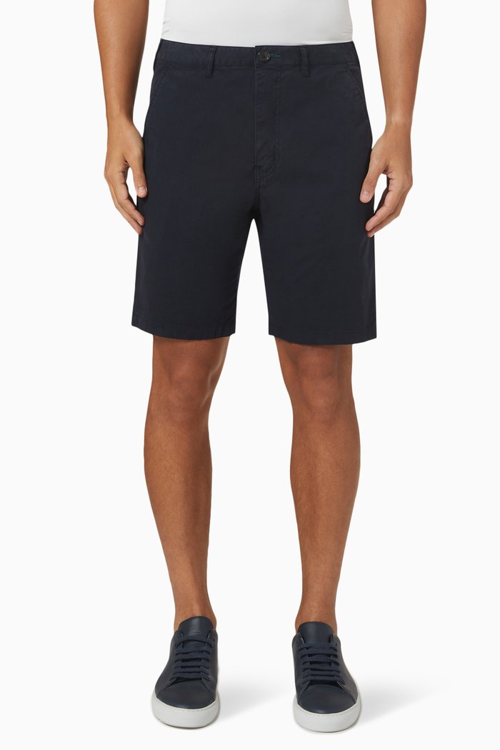 

Zebra Logo Shorts in Cotton, Blue