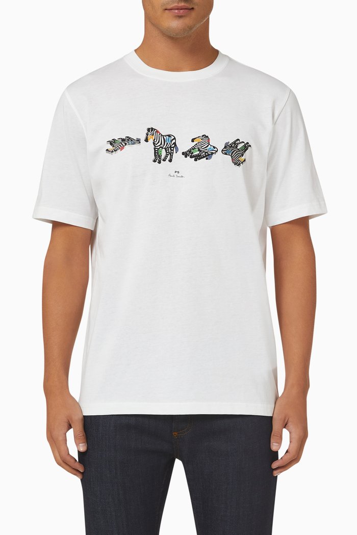

Zebra T-shirt in Cotton, White
