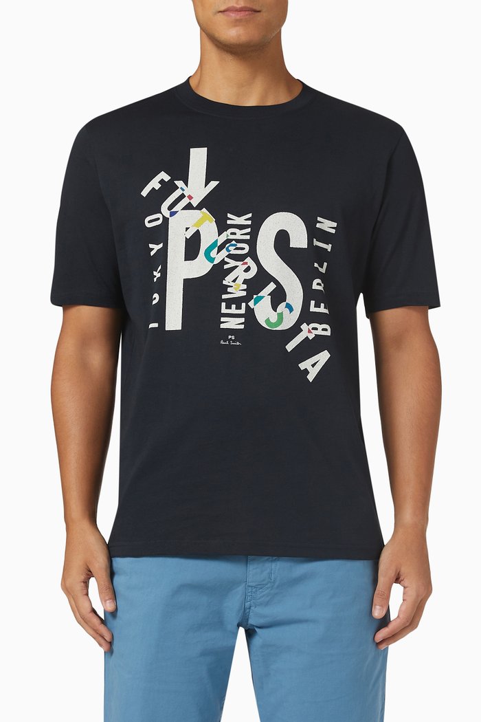 

Futurista T-shirt in Cotton Jersey, Blue