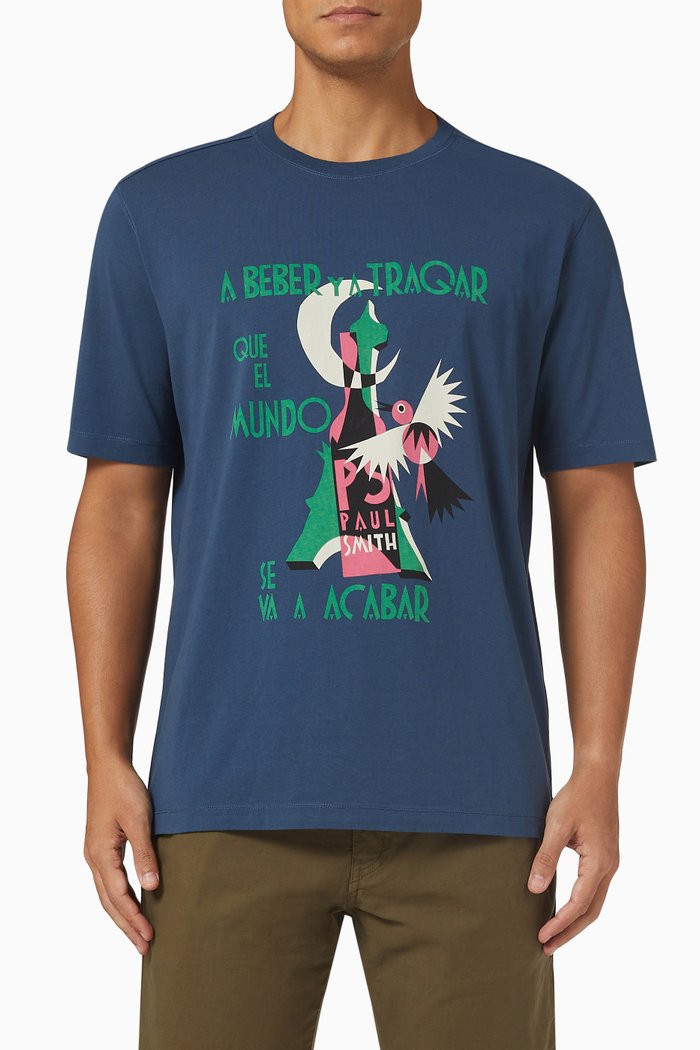 

Souvenir T-shirt in Cotton Jersey, Blue