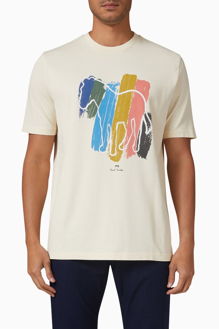 Broad Stripe Zebra T-shirt in Organic Cotton, Neutral