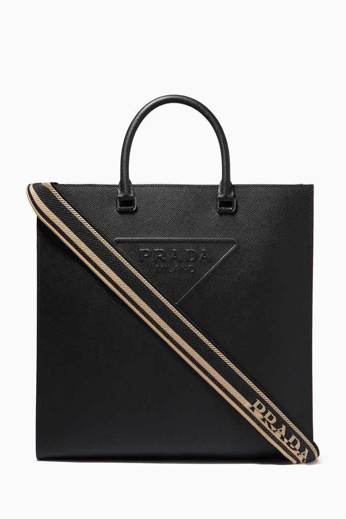 

Tote Bag in Saffiano Leather, Black