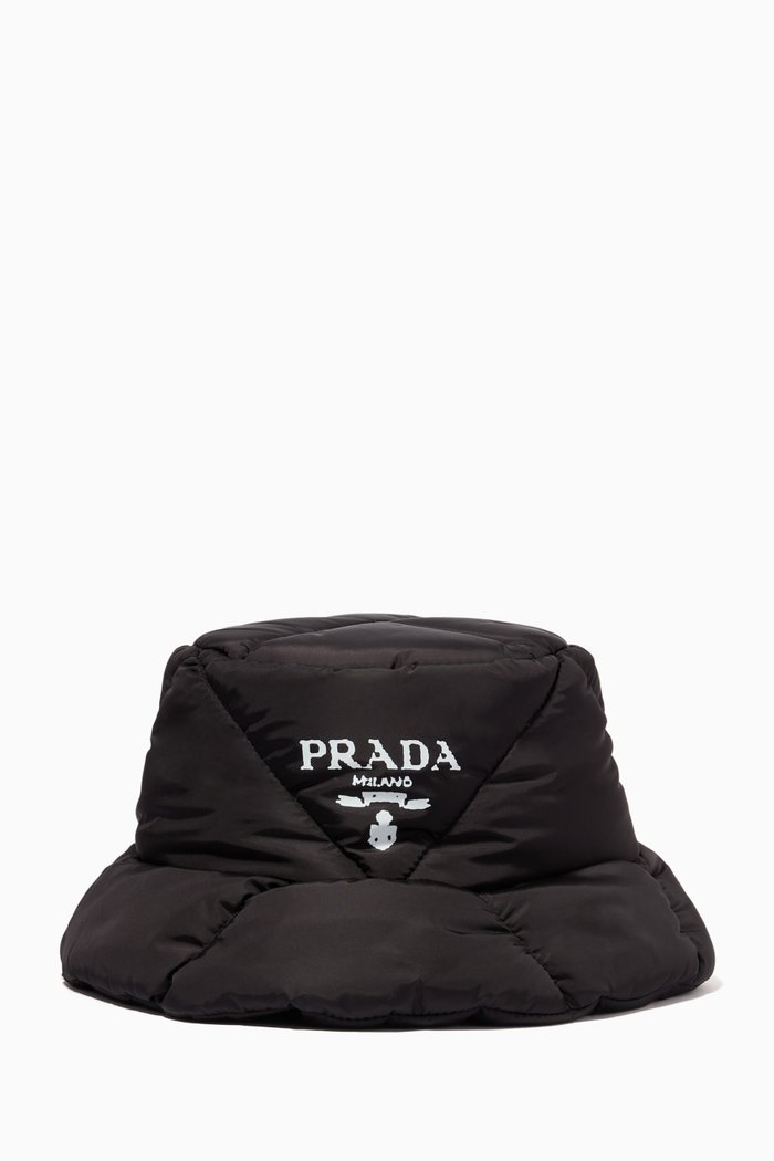 

Padded Bucket Hat in Re-Nylon, Black