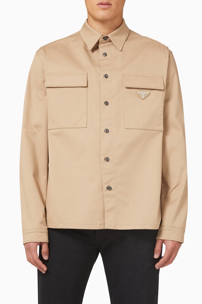 

Garbadine Shirt in Re-Nylon, Neutral