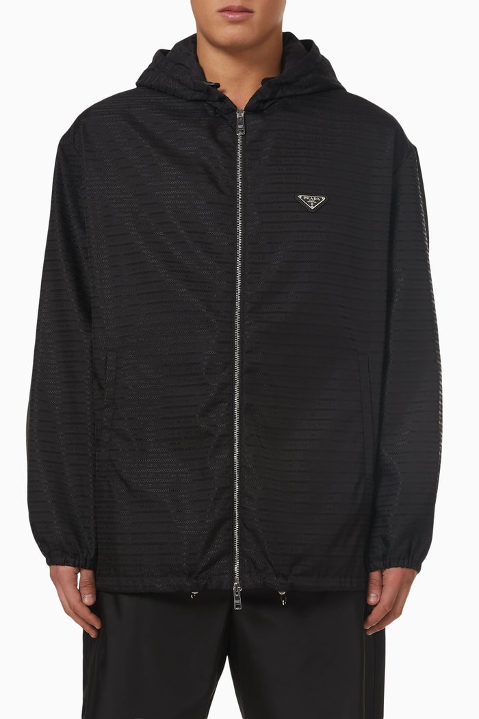 

Hoodie in Recycled Nylon, Black