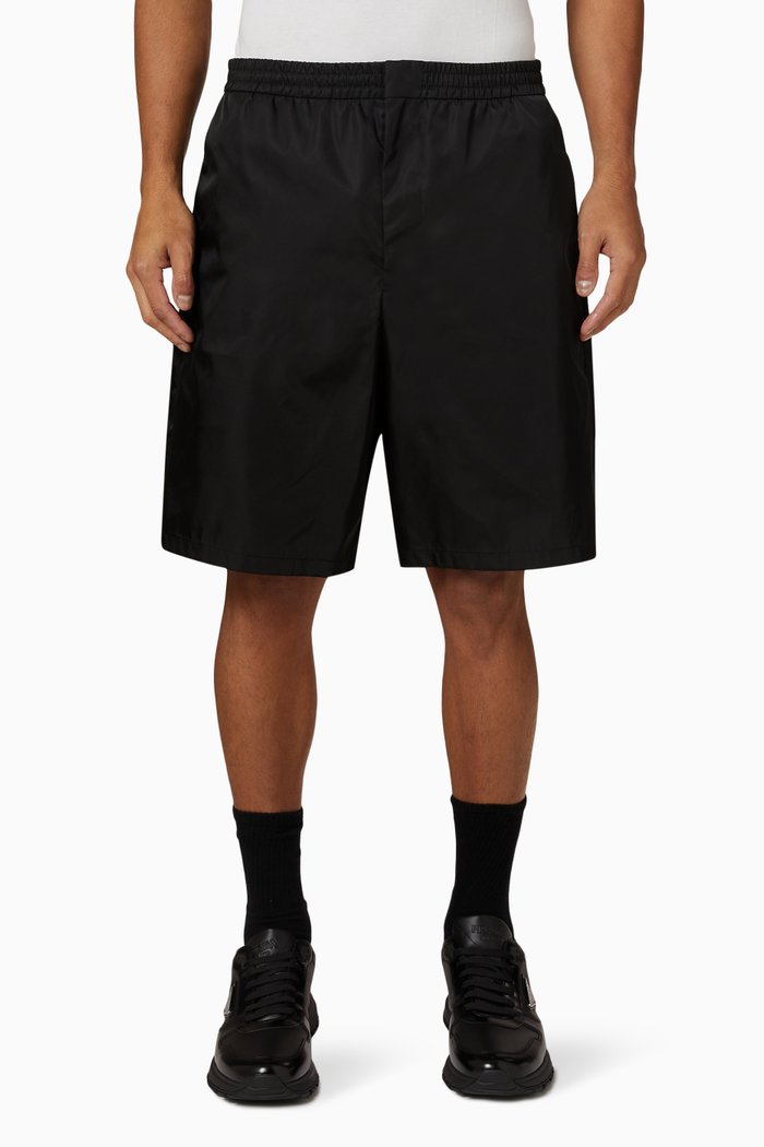 

Bermuda Shorts in Re-Nylon Gabardine, Black
