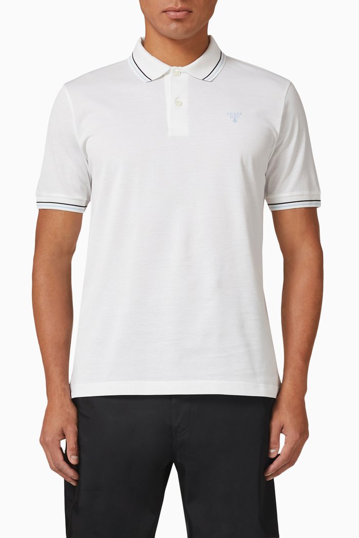 

Polo Shirt in Cotton Piqué, White