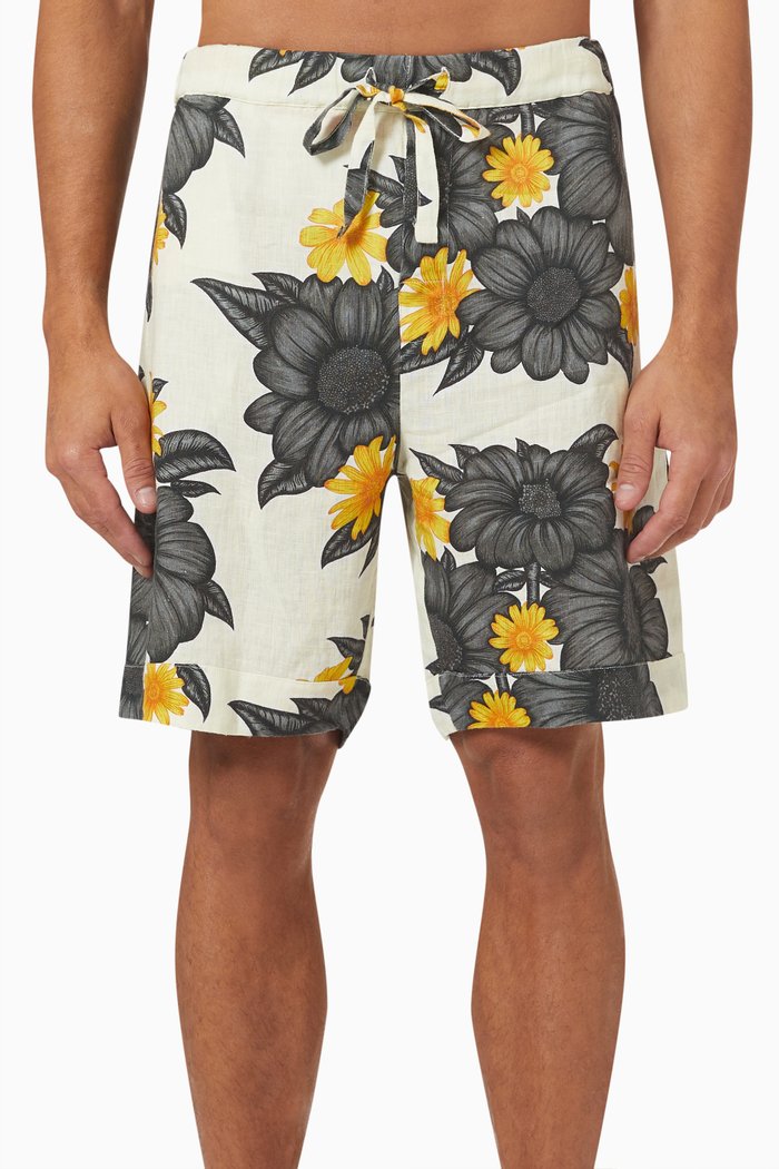 

Tithona Pyjama Shorts in Linen, Neutral