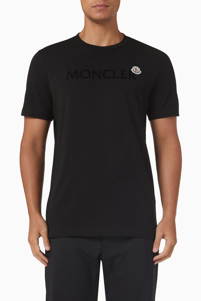 

Logo Patch T-shirt in Cotton Jersey, Black