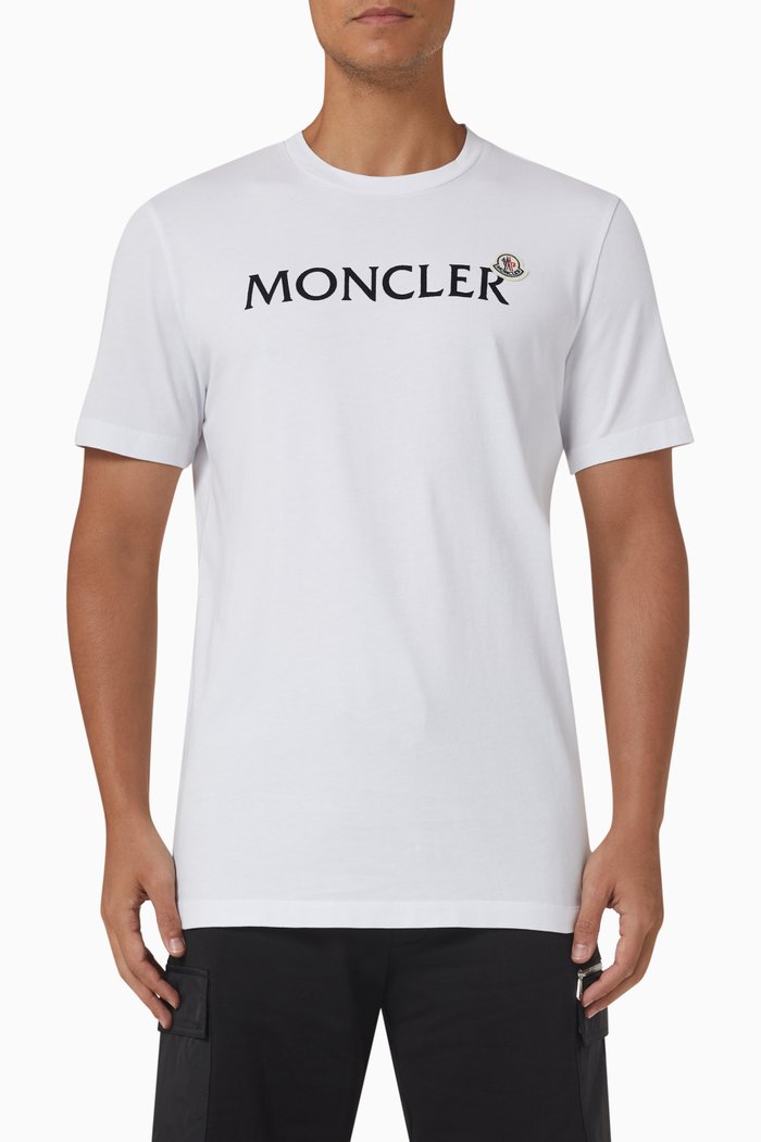 

Logo Patch T-shirt in Cotton Jersey, White