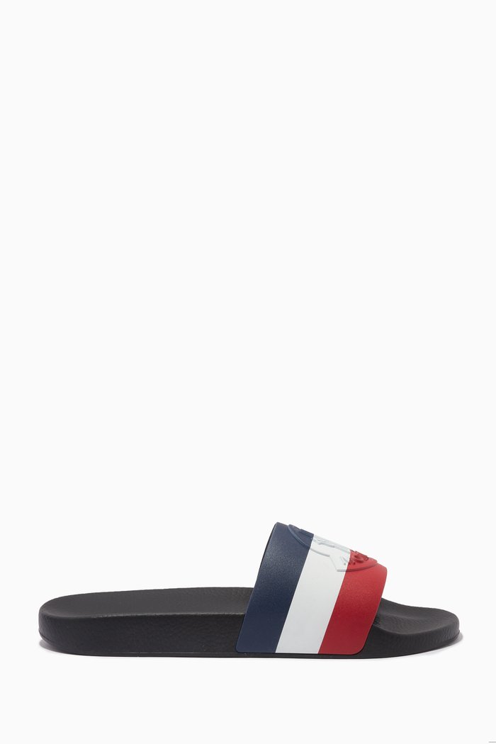 

Basile Slide Sandals in Rubber, Black