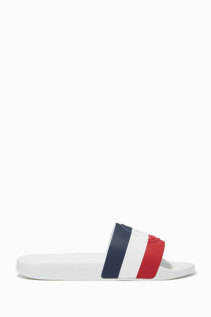 

Basile Slide Sandals in Rubber, White