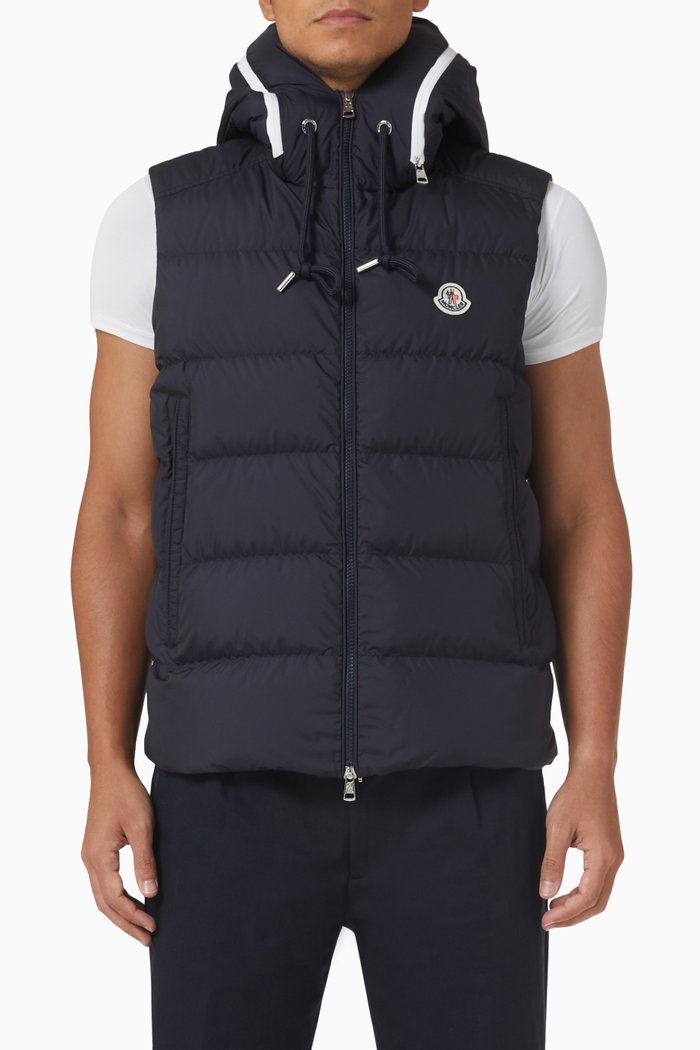

Cardamine Logo Padded Vest in Nylon, Blue