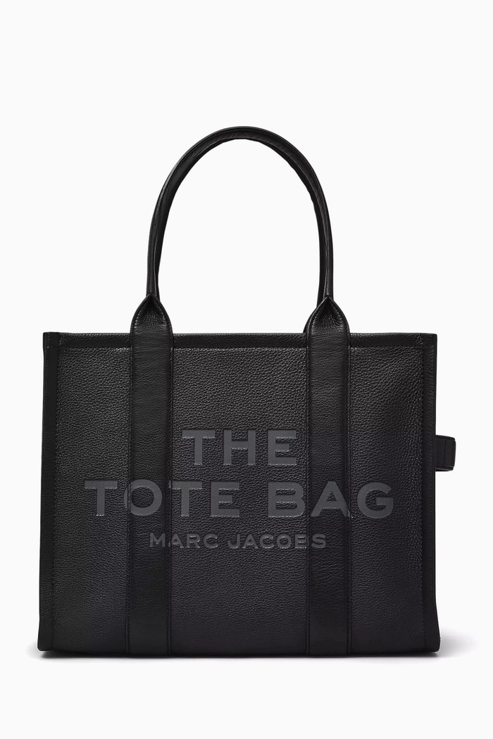 

The Large Tote Bag in Leather, Black