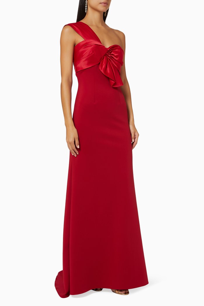

One Shoulder Gown, Red