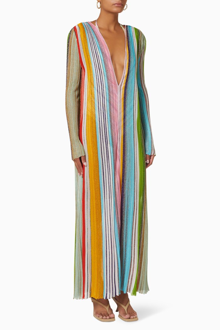 

Long Beach Coverall in Lamé Knit, Multicolour