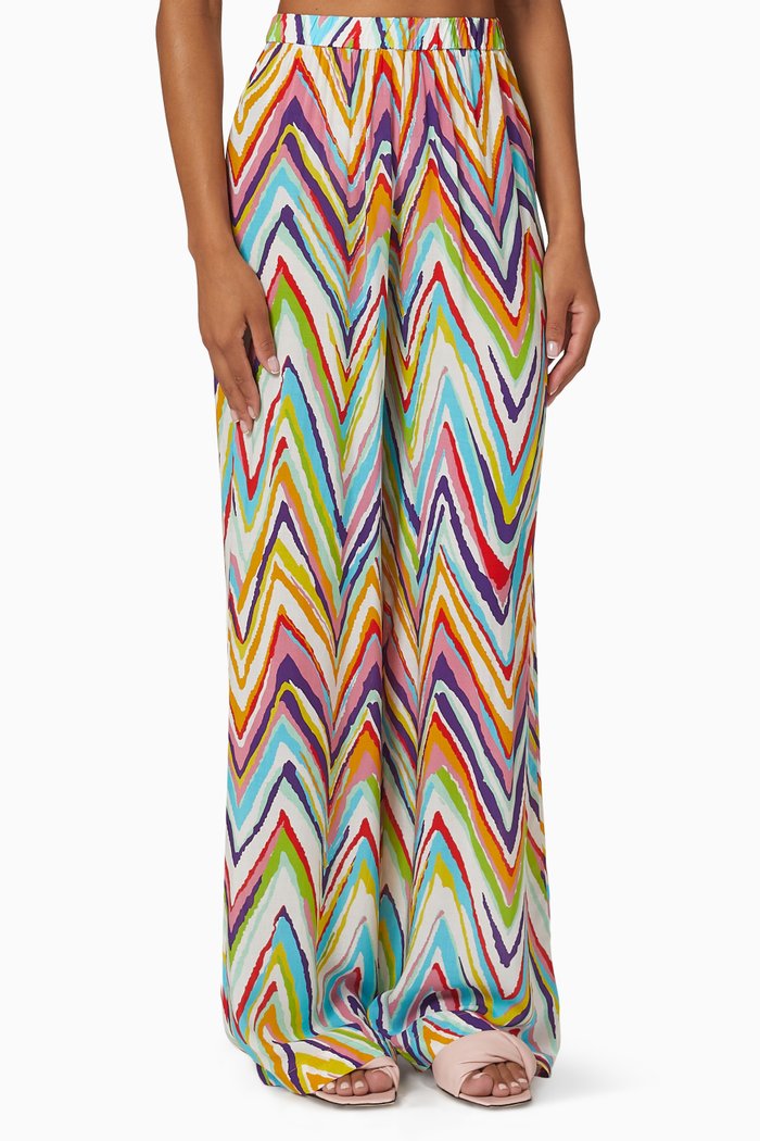 Beachwear Pants in Viscose, Multicolour