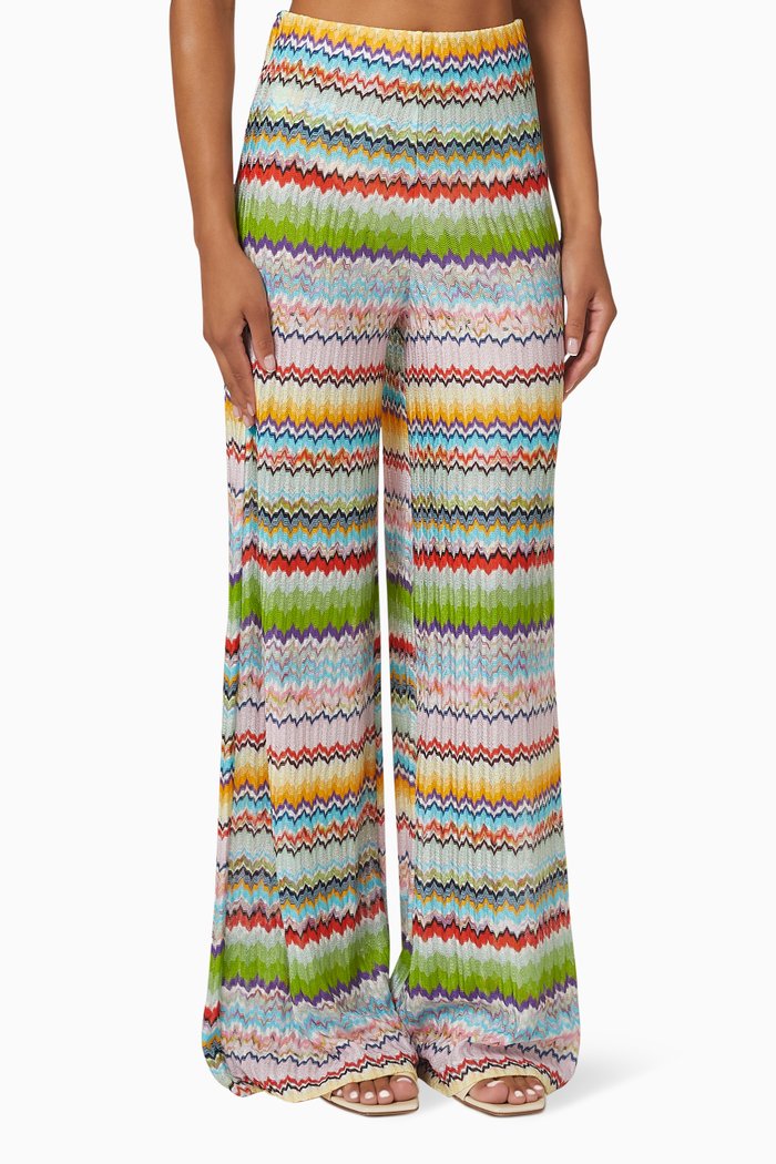 

Beachwear Pants in Viscose Blend Knit, Multicolour