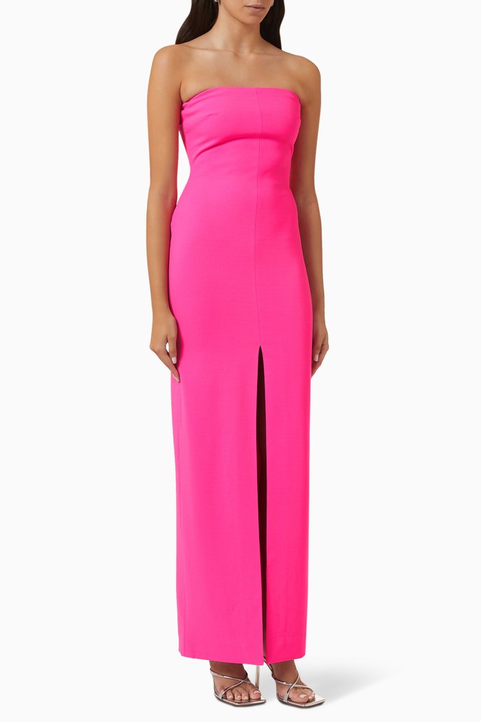 

Bysha Maxi Dress in Stretch Crêpe, Pink