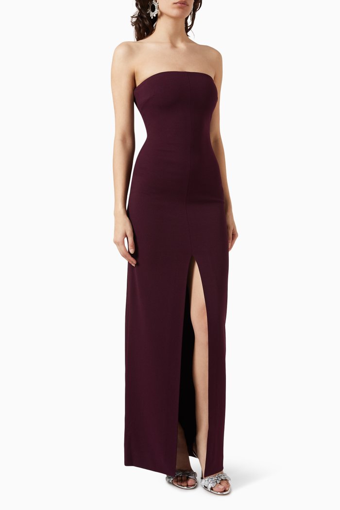 

Bysha Maxi Dress in Stretch Crêpe, Purple
