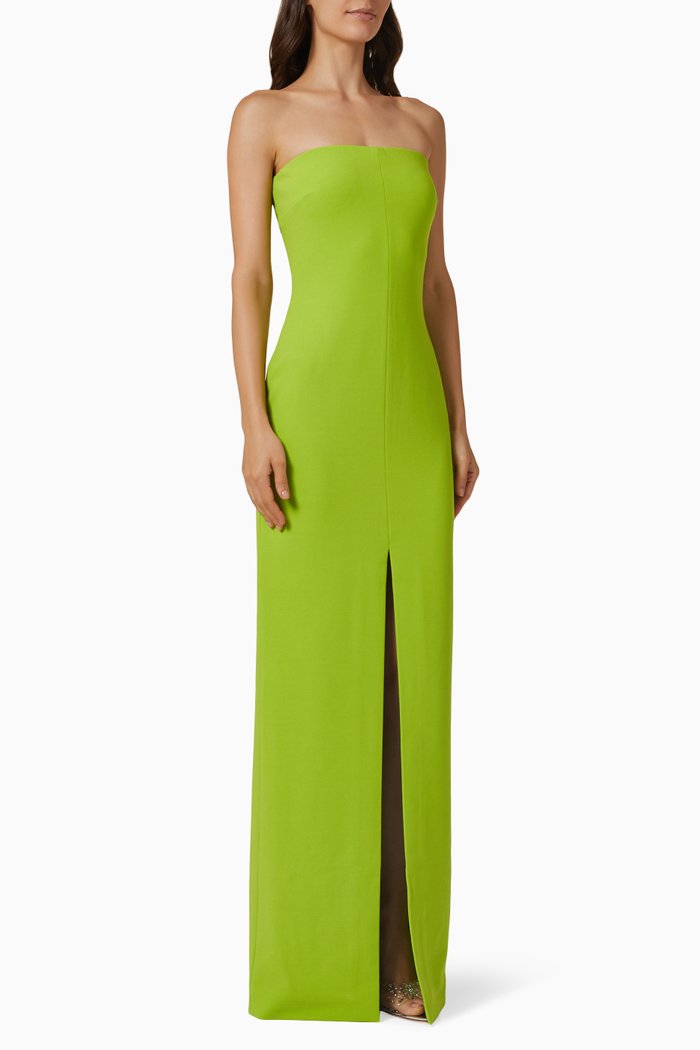 

Bysha Maxi Dress in Stretch Crêpe, Green