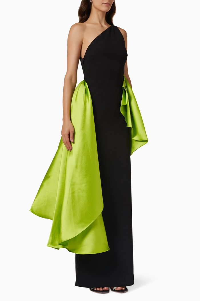 

Calla Maxi Dress in Crêpe, Black