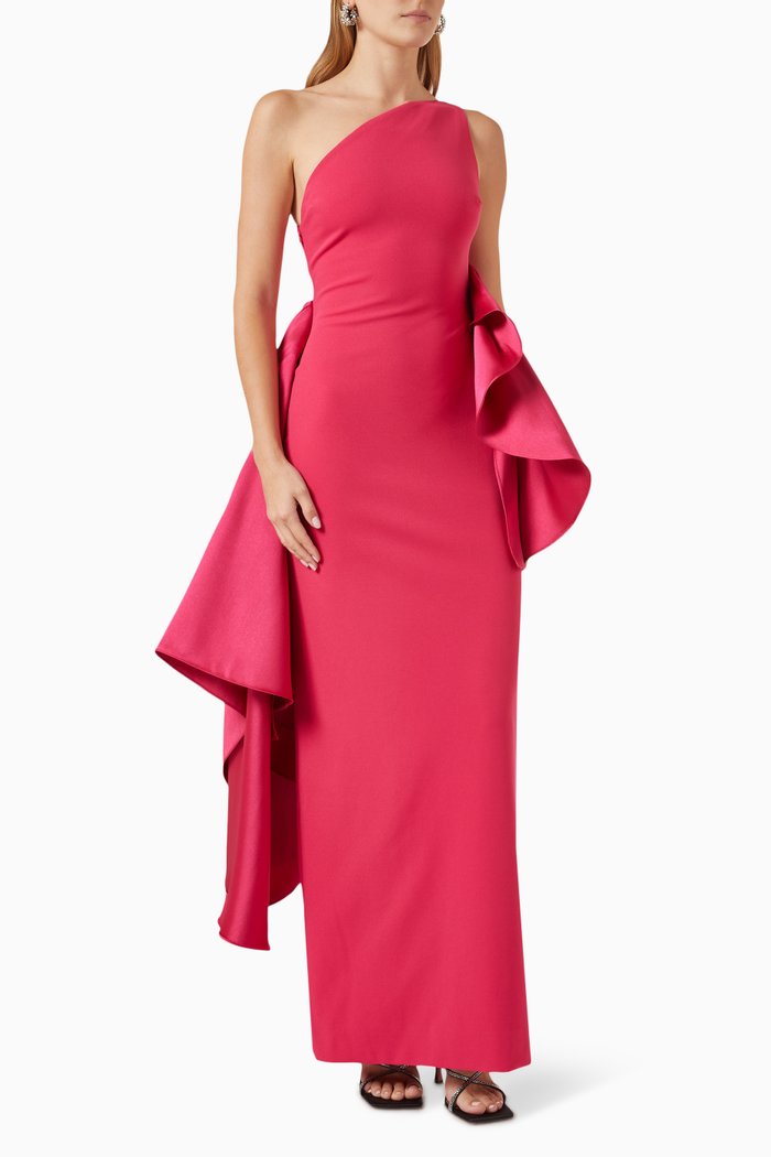 

Calla Maxi Dress in Crêpe, Pink