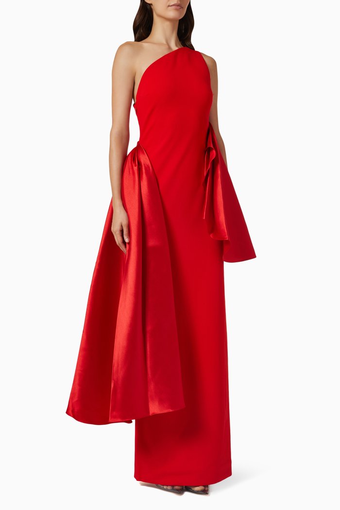 

Calla Maxi Dress in Crêpe, Red