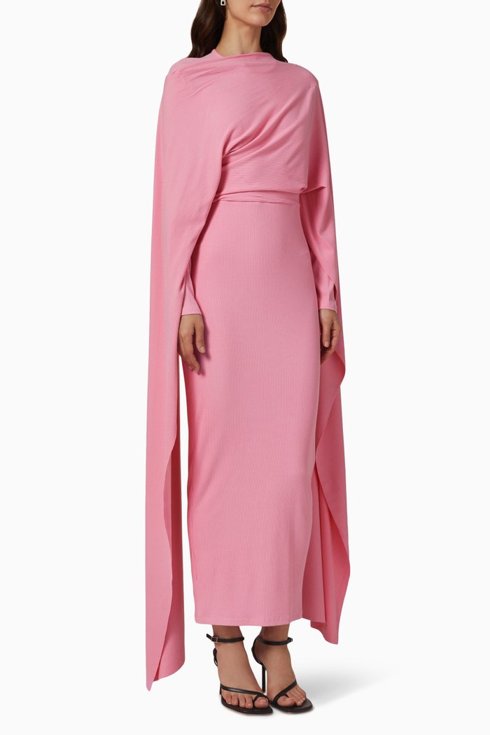 

Tilda Midi Dress in Stretch Jersey, Pink