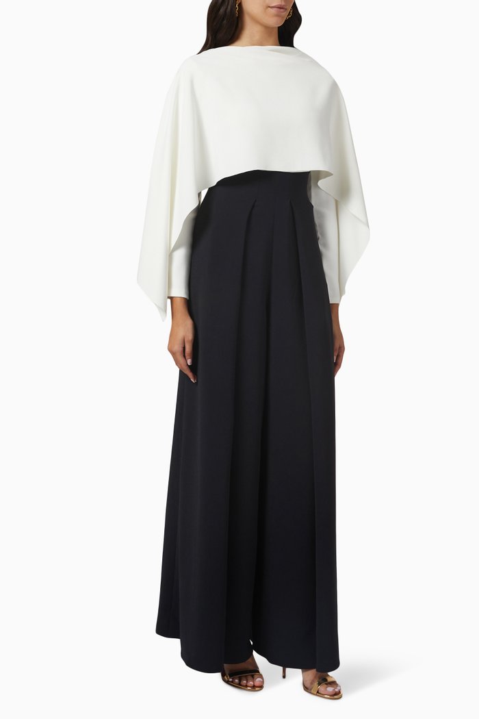 

Lara Jumpsuit in Crêpe, Black