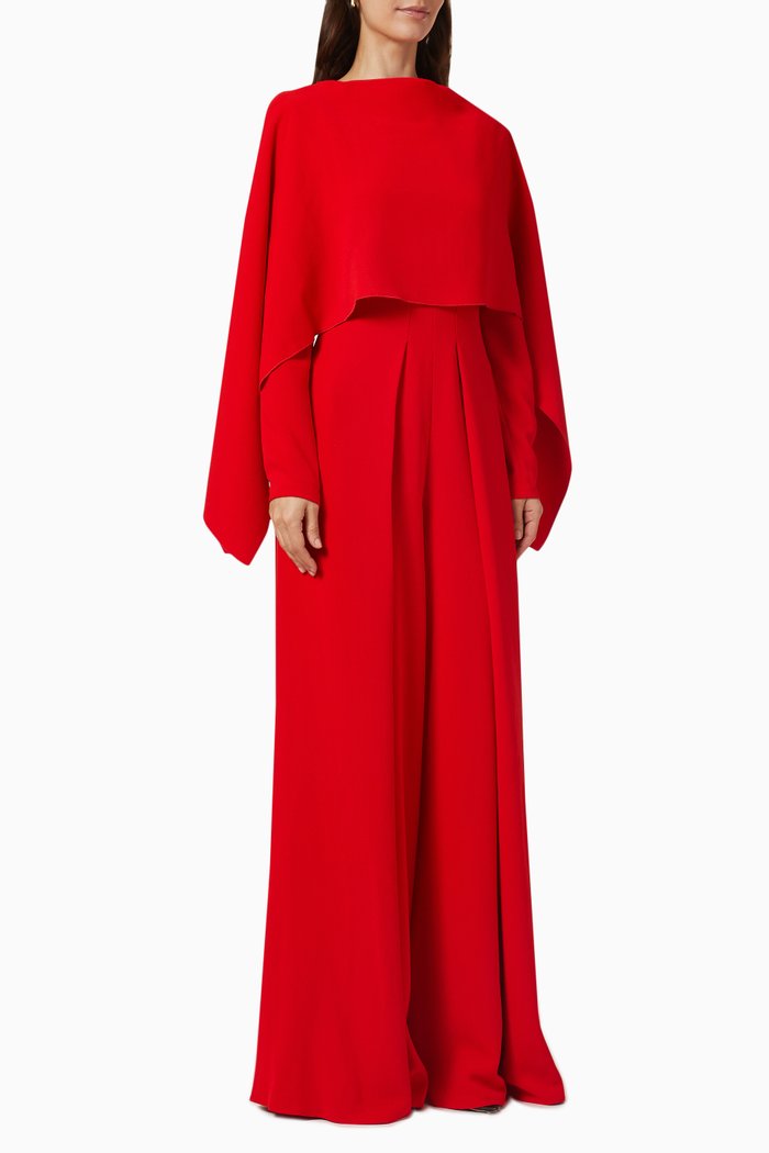 

Lara Jumpsuit in Crêpe, Red