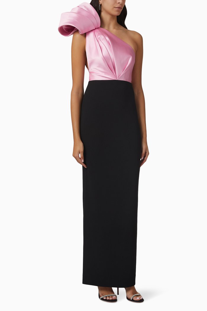 

Rennie Maxi Dress in Crêpe, Pink