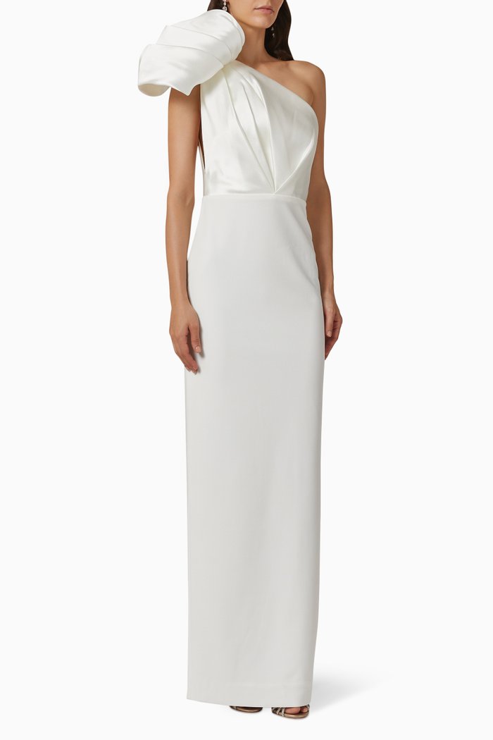 

Rennie Maxi Dress in Crêpe, White