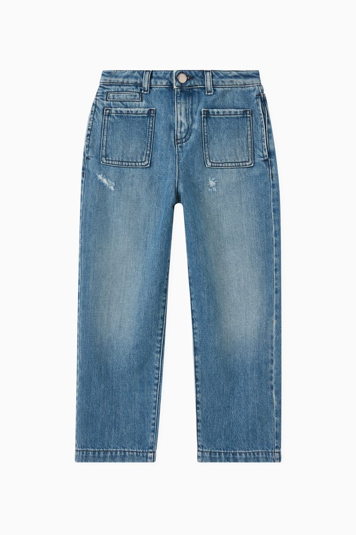 

Metal Eagle Logo Jeans in Denim, Blue