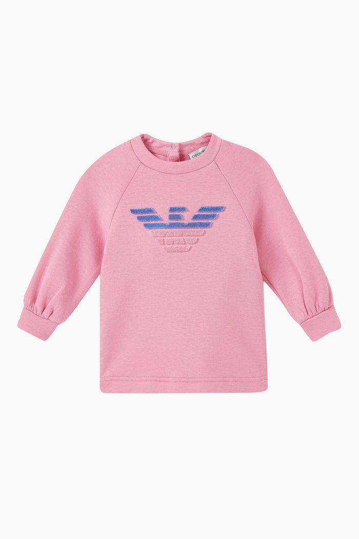 

Logo Dress in Cotton, Pink